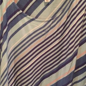 Diagonal striped maternity blouse